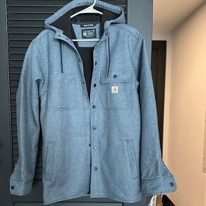 Carhartt Gray Hooded Shirt Jacket